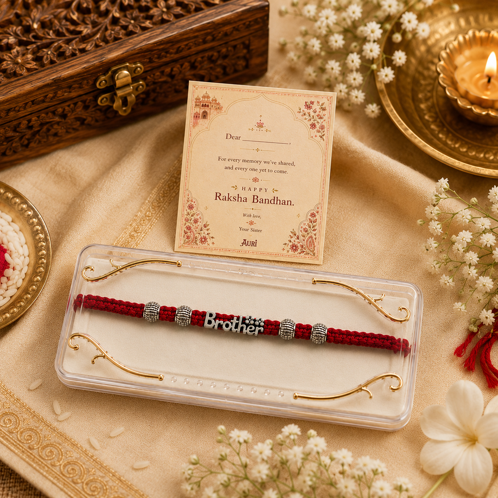 Silver Plated Brother Rakhi