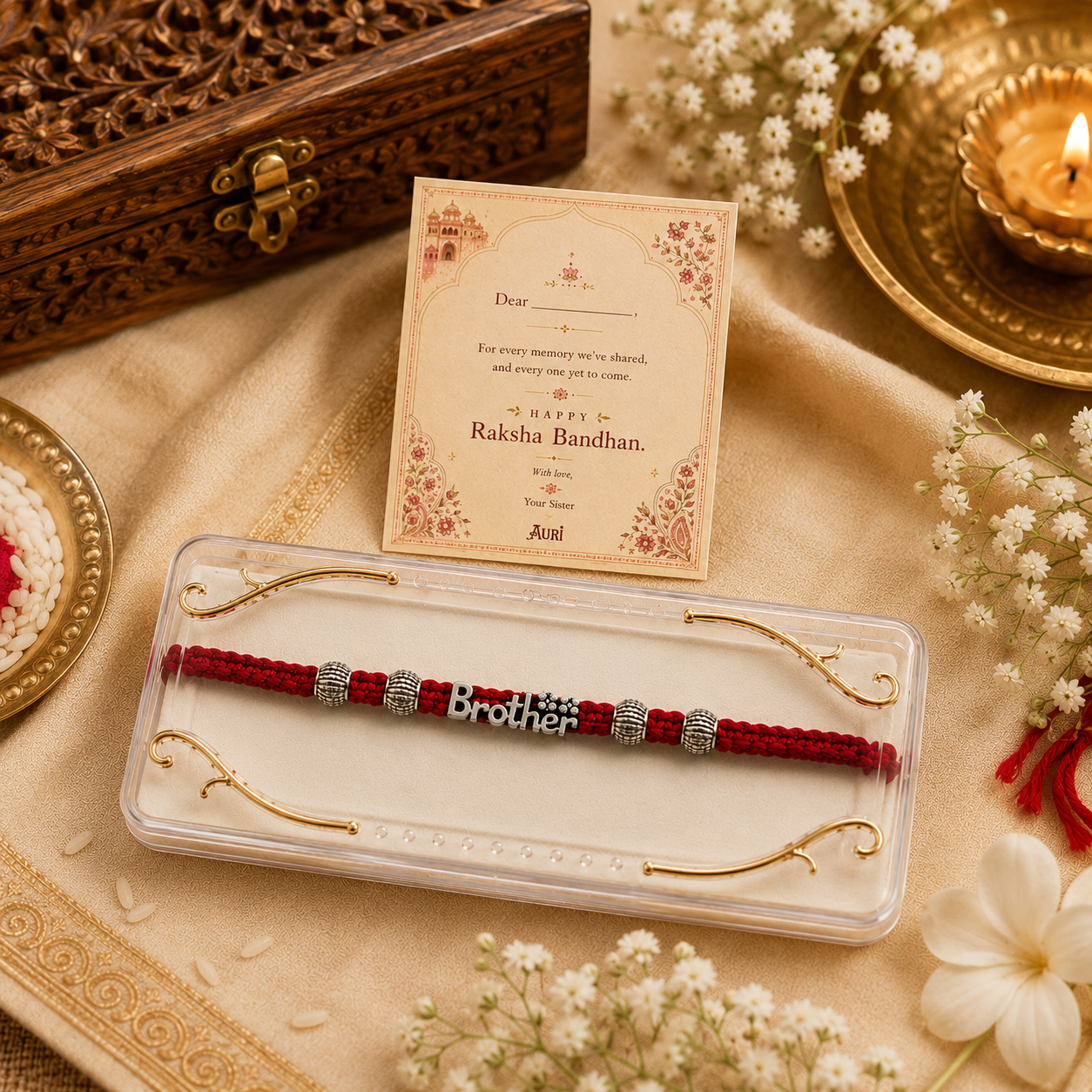Silver Plated Brother Rakhi
