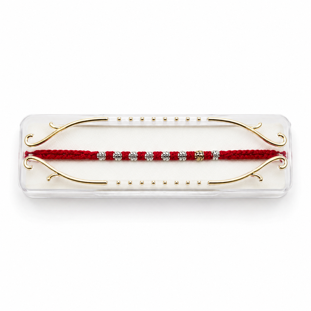 Silver Plated Leaf Sacred Thread Rakhi