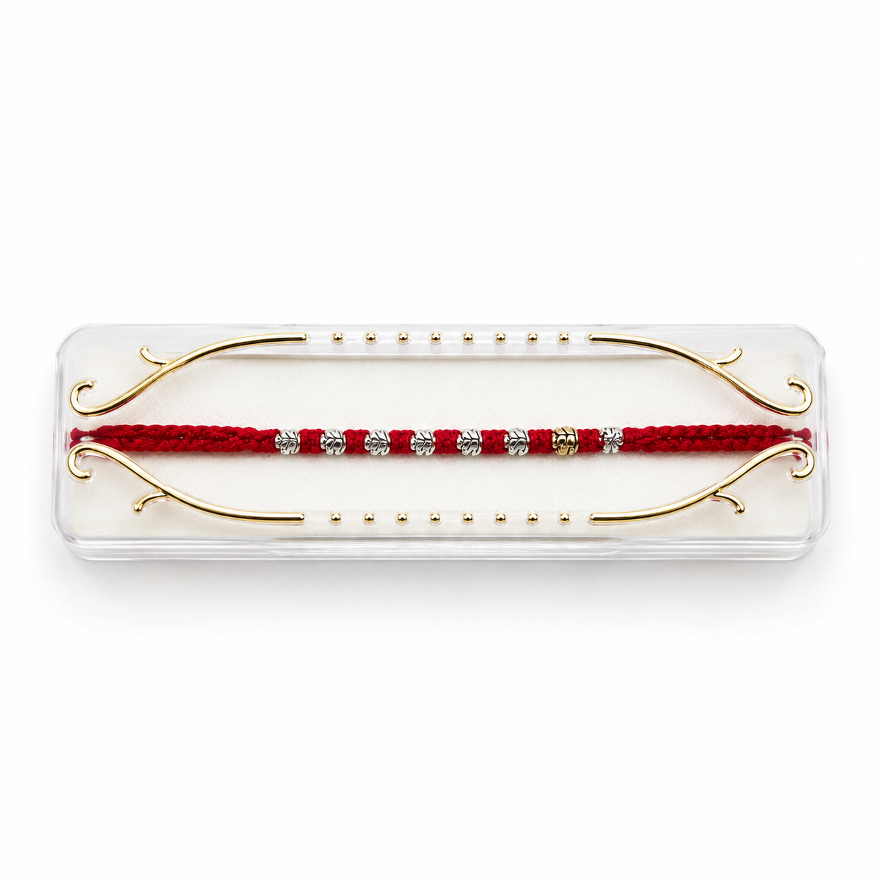 Silver Plated Leaf Sacred Thread Rakhi