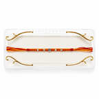 Floral Silver Plated Charm Rakhi