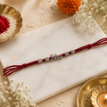 Silver Plated Bhai Charm Rakhi
