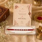 Silver Plated Leaf Sacred Thread Rakhi