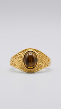 Vintage Tiger Eye Gold Ring