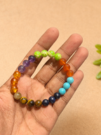 7 Chakra Multi Gemstone Beaded Bracelet