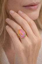 Colorful Abstract Stone Ring