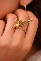 Gold Pegasus Ring
