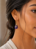 Vintage Purple Stone Dangle Earrings