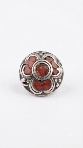 Vintage Tibetan Nepali Coral Ring