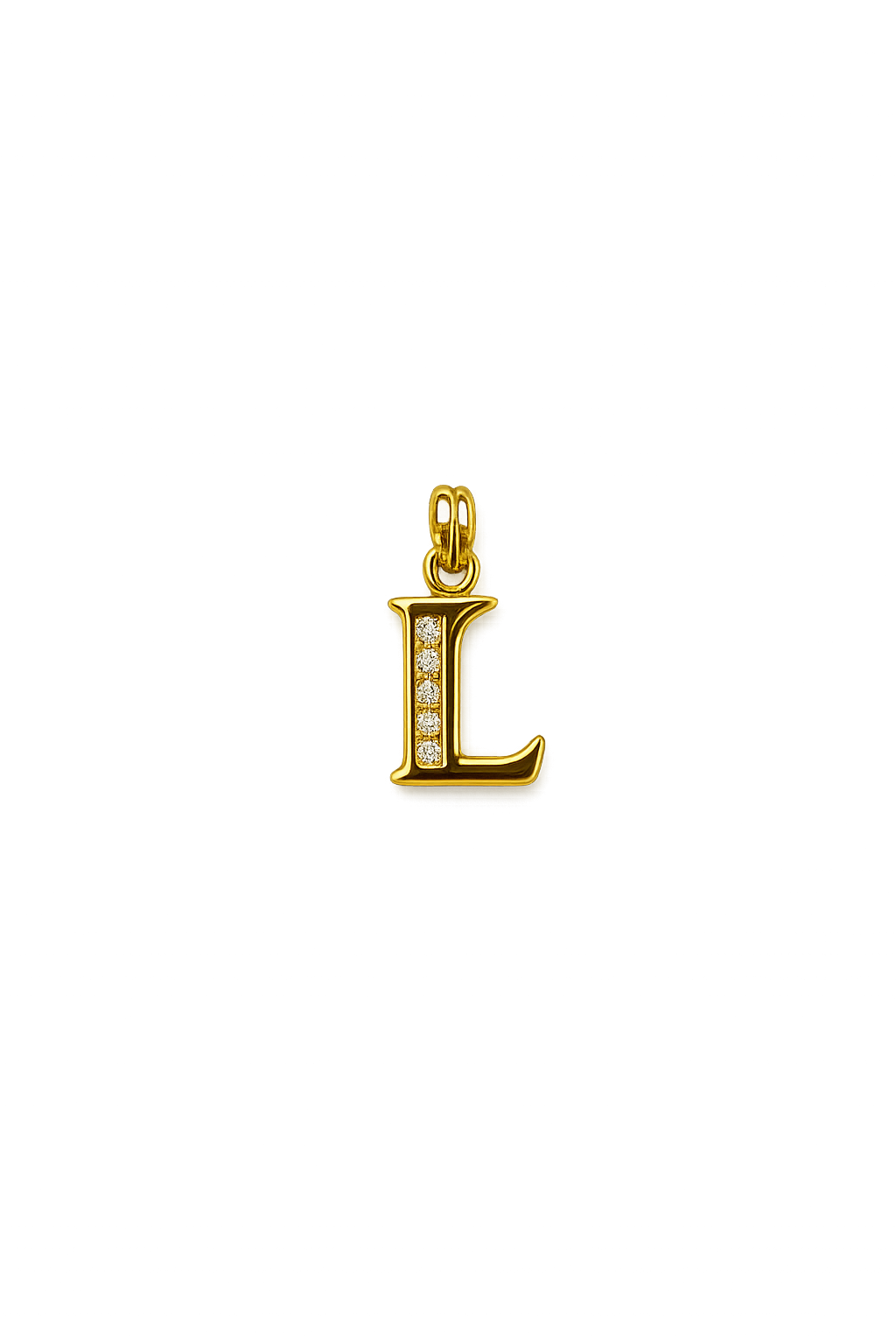 Elegant Gold Initial “L” Pendant