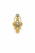 Ethereal Labradorite Filigree Adjustable Statement Ring