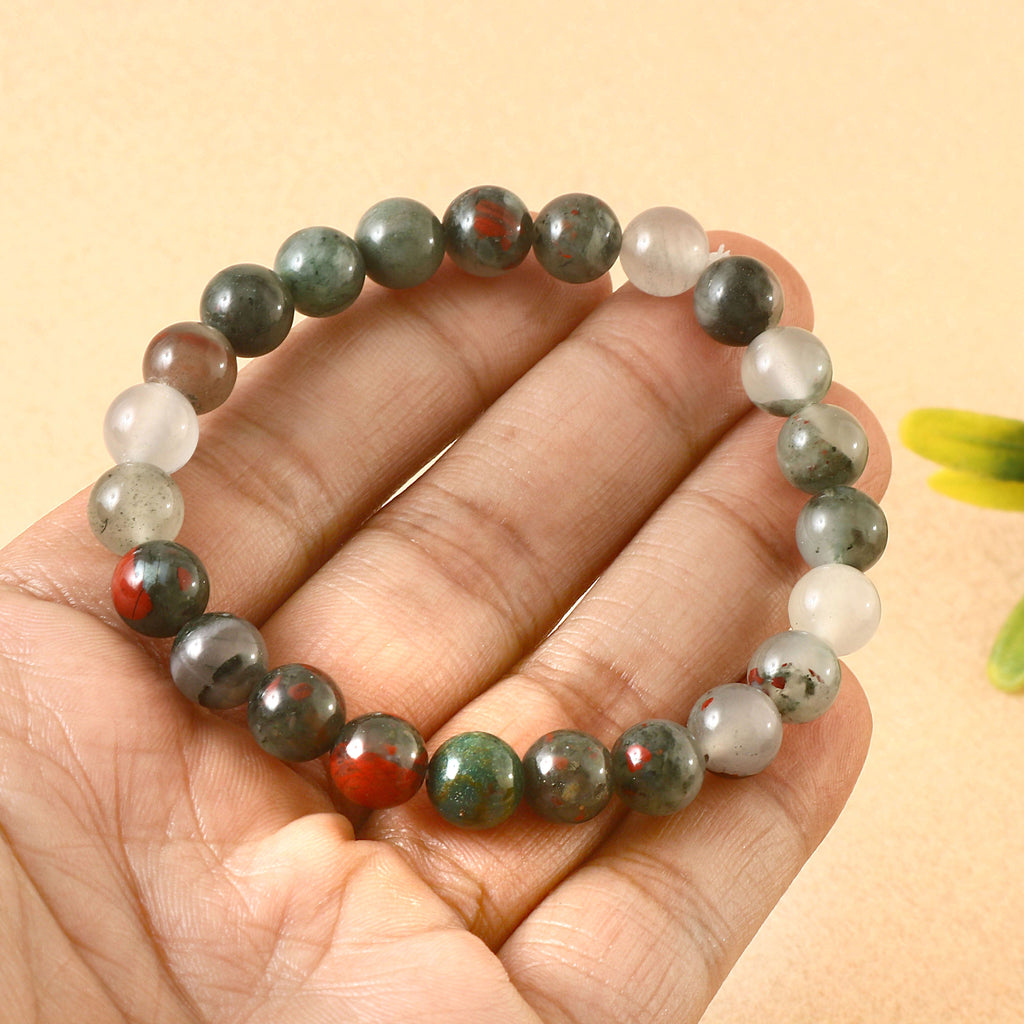Natural African Bloodstone Beads Bracelet
