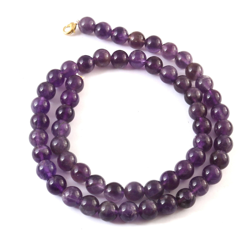 Natural Amethyst Beaded Necklace