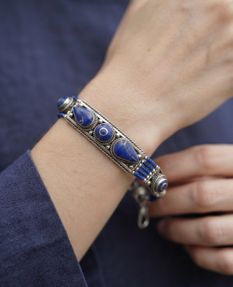 Handmade Tibetan Lapis Lazuli Bracelet