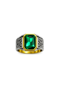 Vintage Emerald Green Gemstone Ring