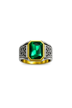 Vintage Emerald Green Gemstone Ring