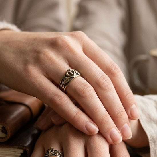 Vintage Filigree Bronze Ring