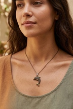 Vintage Dolphin Pendant Necklace