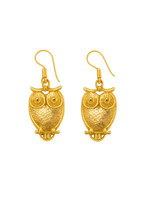 Golden Owl Dangle Earrings