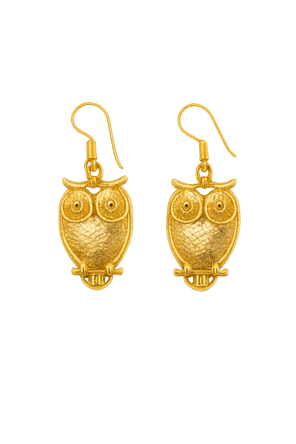 Golden Owl Dangle Earrings
