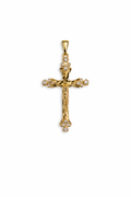 Gold Crucifix Cross Pendant, Jesus Cross Necklace Charm