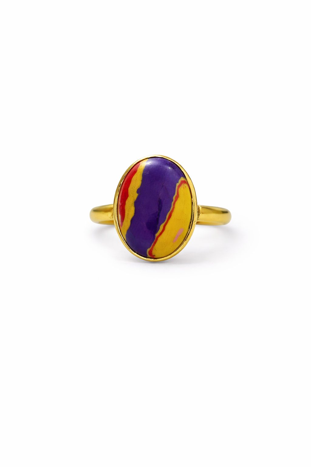 Abstract Color Stone Ring