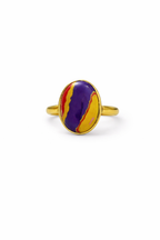 Abstract Color Stone Ring