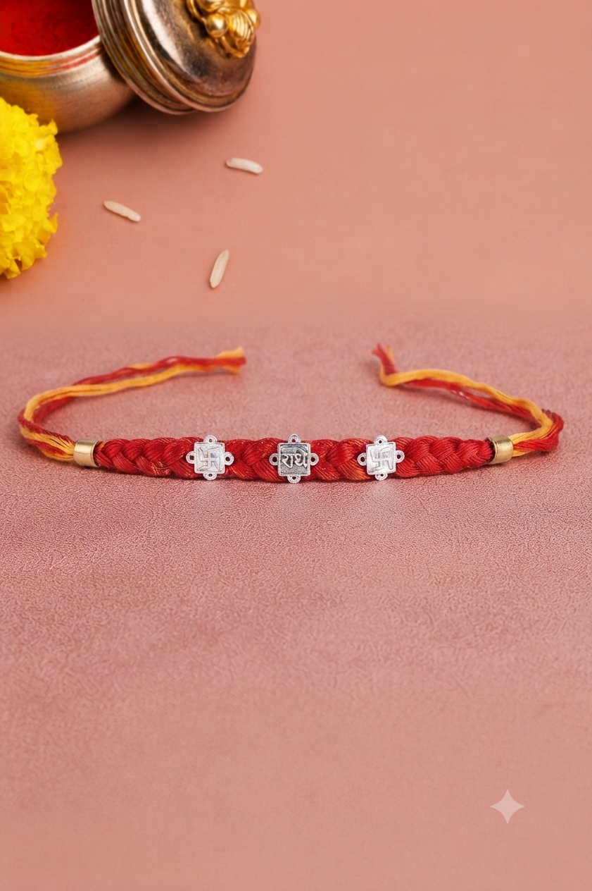 Pure Silver Raksha Bandhan Rakhi for Brother