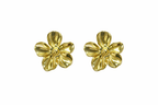 Large Gold Flower Stud Earrings