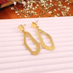 Minimalist Gold Abstract Drop Earrings Modern Geometric Statement Earrings