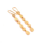Gold Textured Dangle Earrings for Women