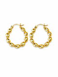 Twisted Gold Hoop Earrings