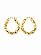 Twisted Gold Hoop Earrings