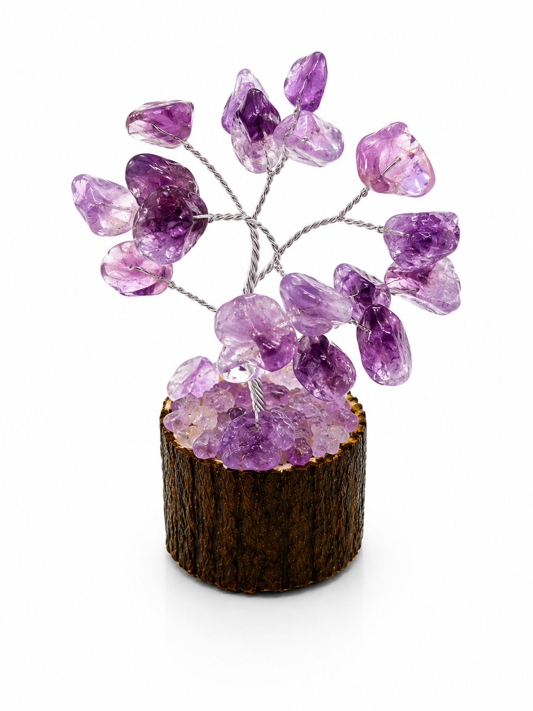 Amethyst Crystal Tree Handmade Gemstone Bonsai Decor