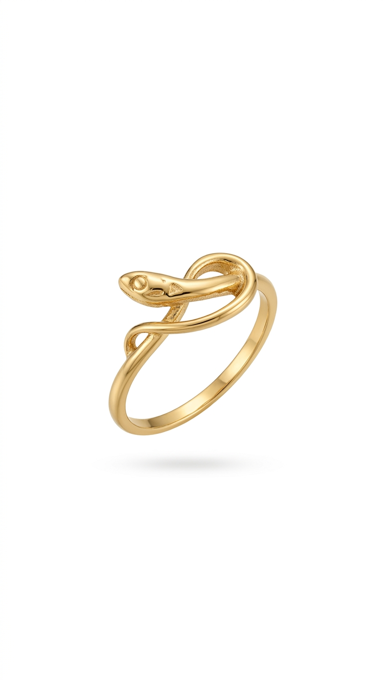Minimalist Gold Snake Ring