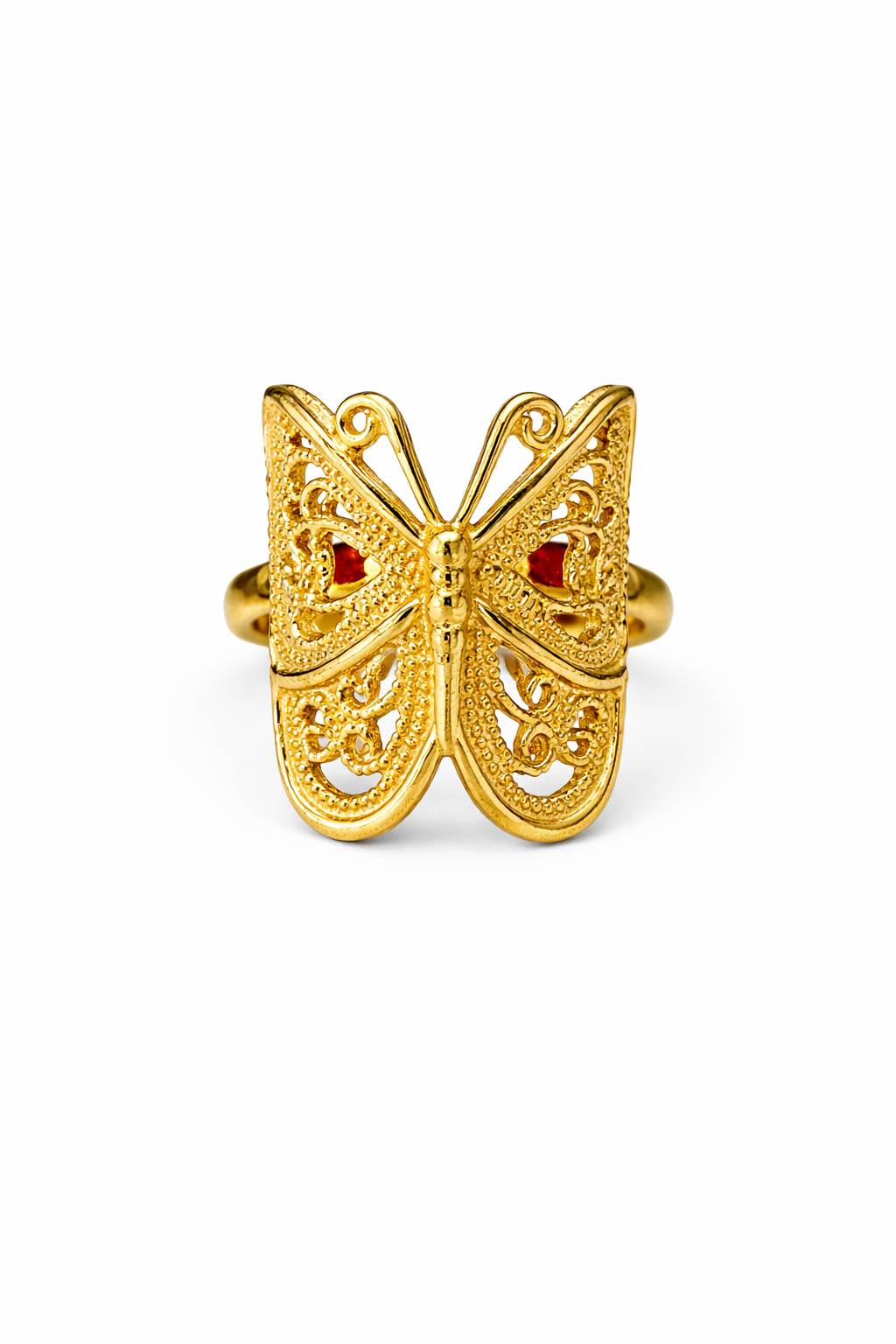 Golden Butterfly Statement Ring