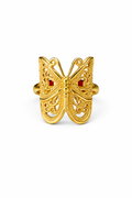 Golden Butterfly Statement Ring