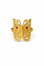 Golden Butterfly Statement Ring