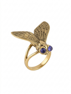 Golden Dragonfly Statement Adjustable Ring
