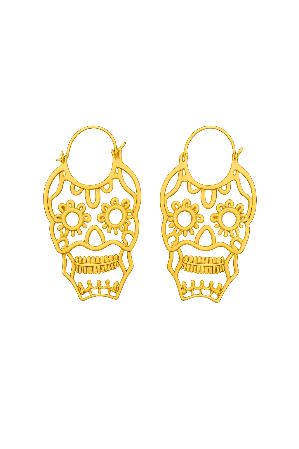 Boho Skull Hoop Earrings