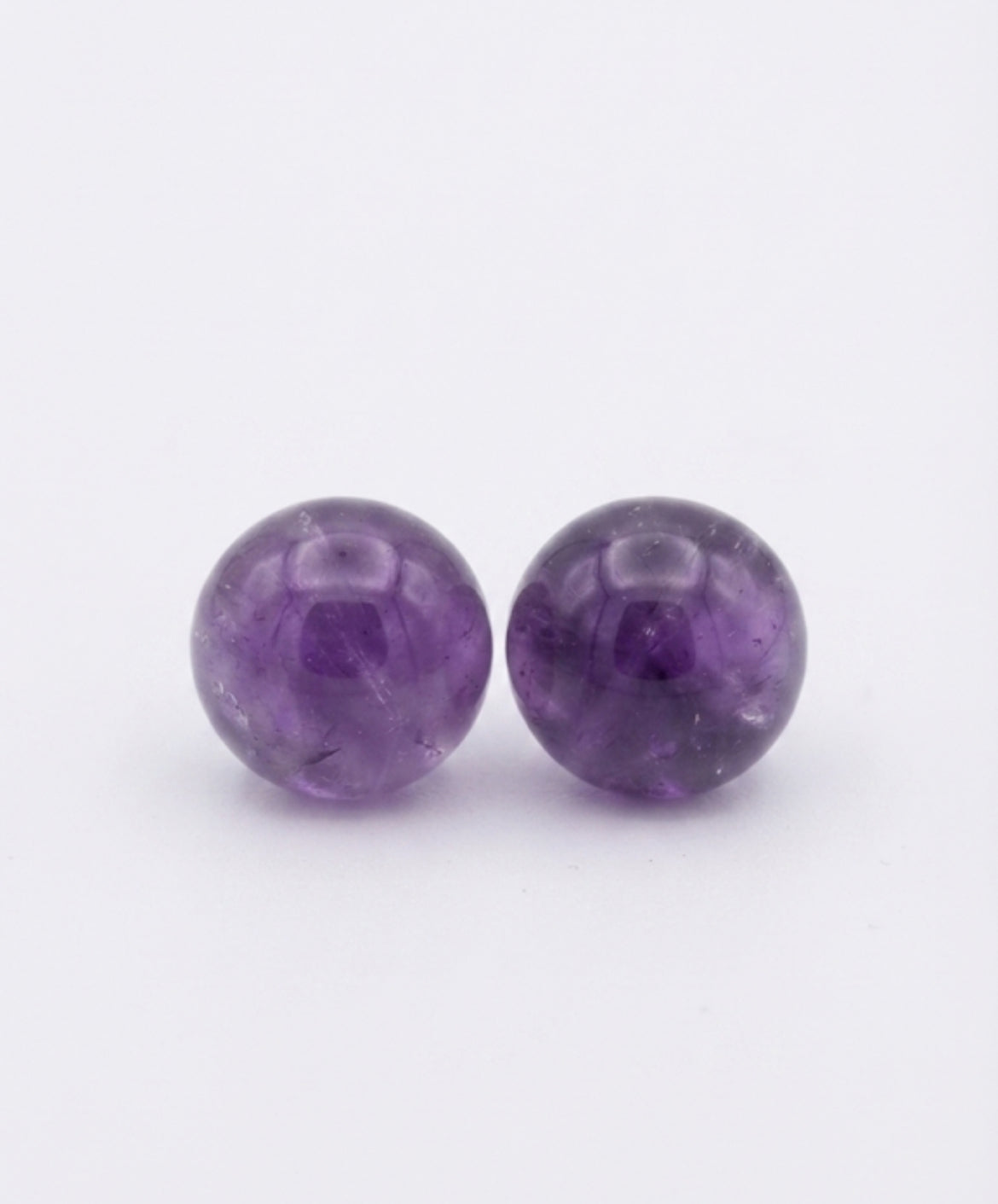 Natural Amethyst Stud Earrings