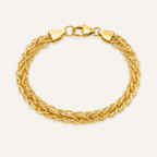 Elegant Golden Braided Chain Bracelet