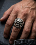 Men’s Skull Statement Ring | Gothic Skull Biker Ring | Punk Rock Ring