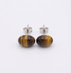Tiger Eye Stud Earrings