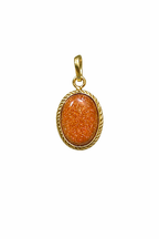 Sunstone Gemstone Pendant Gold