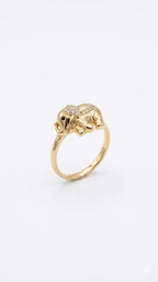 Cute Elephant Wrap Ring in Gold Finish | Animal Inspired Statement Ring