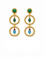 Boho Multicolor Double Hoop Earrings