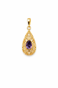 Elegant Gold Teardrop Pendant Necklace