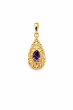 Elegant Gold Teardrop Pendant Necklace