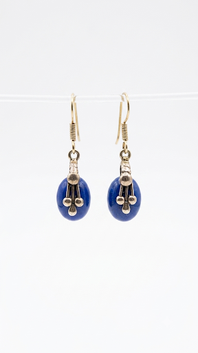 Vintage Blue Stone Drop Earrings